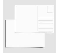 Pack of 50 Plain Postcards A6 White Cards for Schools, Businesses, Blank Mailable Postcards Papa Prints®