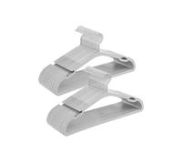 SONGMICS Coat Hangers, Pack of 30, Heavy-Duty Plastic Hangers, with Wide Shoulder Notches, Trousers Bar, 360° Swivel Hook, Space-Saving, 41.6 x 21.4 cm, for Wardrobe, Grey CRP065G01