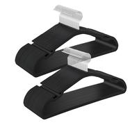 SONGMICS Plastic Coat Hangers, Set of 50, Space-Saving 41.6 x 0.5 x 21.4 cm | Heavy-Duty ABS Plastic Clothes Hangers, Wide Shoulder Notches, Trousers Bar, 360° Swivel Hook, BREANNA Collection CRP060B01