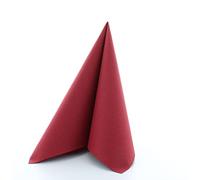 Pack of 50 Premium Quality Linen Feel Airlaid Napkins Bordeaux/Burgundy - 40cm x 40cm