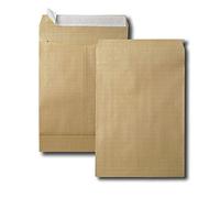 Pack of 50 Reinforced Kraft Paper Gusset Bags Brown 24 260 x 330 130 g/m2 with Protective Strip