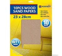 Pack Of 50 Sandpaper Sheets - A4 Sheets, Ideal For Sanding Metal, Wood, Painted Surfaces & Plastic | Includes Course, Medium, Fine & Extra Fine Sheets | DIY For Home Decor & Builders Work