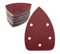 Pack of 50 Sandpaper Triangle Sanders, 120 Grit 5-Hole Sanding Pads, Sandpaper, Delta Sander, Sanding Sheets for Triangular Sanders, 140 x 100 mm