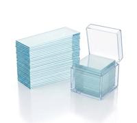 Pack of 50 Slides 76.2 x 25.4 mm and 100 Cover Glasses 18 x 18 mm, Microscope Accessories, Microscope Slides, for Laboratory, Biology, Science, Studies