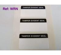 Pack of 50, Tamper Evident Seal Labels, Tamper Evident Labels, 40x20mm Rectangle, Black on White, Stickers Break up on Attempted Removal