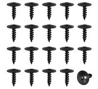 Pack of 50 Tapping Screws 4.8 x 16 mm Body Screws Self-Tapping Manganese Steel Black Screws Set Flat Head Screw Fixings for Body Car Mudguards Bumper Wheel Arch Grille Chassis