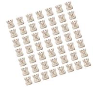 Pack Of 50 Throwaway Baby Bib Bear Pattern Soft Not Woven Fabric Baby Bib For Easy Mealtime Fun & Mess Frees Dining Not Woven Fabric Bib