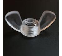 Pack of 50 Transparent Clear Plastic Acrylic M6 Butterfly, Wing Nuts-Acrylic Plastic Screws