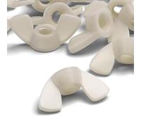 Pack of 50 Transparent Clear Plastic Nylon M8 Butterfly, Wing Nuts-Nylon Plastic Screws