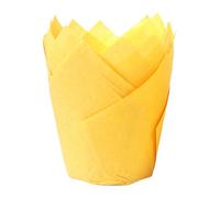 Pack of 50 Tulip Cupcake Cases Heavy Duty Grease Proof Muffin Cups Elegant Cupcake Wrappers for Various Baking Needs