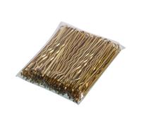 Pack of 50 U-shaped hair pins, bobby pins for women and girls, metal hair clips, hair grip, bulk hair accessories, hair accessories for party updo hairstyle, hairdressing salon, gold, 6 cm