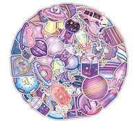 Pack of 50 Universe Stickers Pack Aliens Sticker Set Waterproof Vinyl Stickers for Laptop Children Cars Motorcycle Bicycle Skateboard Luggage Suitcase Computer Sticker Graffiti Decal