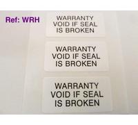 Pack of 50, Warranty Void If Seal is Broken Labels, Tamper Evident Labels, 40x20mm Rectangle, Black on White, Stickers Break up on Attempted Removal