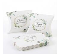 Pack of 50 Wedding Favours Beautiful That You Are Baptism Communion Confirmation Wedding Gift Boxes Cushion Box Guest Gift Box for Sweets Chocolate Biscuits Gift