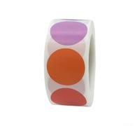 Pack of 500 Blank Labels Stickers for Spice Jars with Smooth Writable for Kitchen Organization, Storage Containers, and DIY Decorating (Colourful)