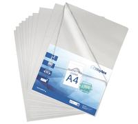 Pack of 500 Clear A4 Clear Grained 90 Micron Corner File Folders High Strength L Shaped Plastic Folders with Easy Open Notch for Filing and Presentation