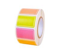 Pack of 500 Colour Coding Labels, Removable Sticker Tags for Moving Boxes, Storage, Containers, Folders, Glass Adhesive, Rectangular Name Organisation, Home, Office, Classroom, Projects