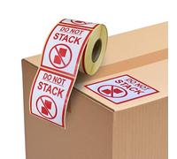 Pack of 500 'Do Not Stack' Packing Stickers/Sticky Labels - Other Quantities Available from This Listing