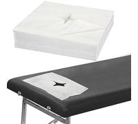 Pack of 500 Nose Slit Wipes Massage Table, Disposable Nose Slit Cloths for Massage Tables, Disposable Cushion for Headrests for Massage Tables, Massage Benches, Treatment Loungers