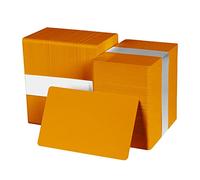 Pack of 500 Orange CR80 PVC Cards | 30 mil by easyIDea