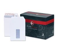 Pack of 500 Plus Fabric C5 Envelopes, Pocket, Peel and Seal, Window, 110gsm, White - (E24970)