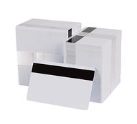 Pack of 500 White CR80 Standard Size PVC Cards with Hi-Co Magnetic Stripe by easyIDea