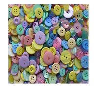 Pack of 50g Pastel - Mixed Plastic Sewing Buttons - Assorted Sizes - Ideal for Arts & Crafts - Card Making - Scrapbook