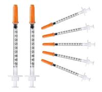 Pack of 50pcs 0.5 ml/cc Plastic Tube 31G (0.25х 8mm) Multi-Purpose Measuring Tools, Individually Wrapped, Lab Accessories (31G-8mm)
