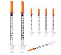 Pack of 50pcs 0.5ml/cc Plastic Tube 30G (0.3 x 8 mm), Multi-Purpose Measuring Tools, Individually Packed (30G x 5/16")