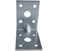 Pack of 50pcs Angle Corner Brackets Plates, Metal Steel Sheet Galvanised Z275 275 (g/m2) 20 (μm) 1.97"x 1.97"x 1.38"x 0.08"(50 x 50 x 35mm x2mm)