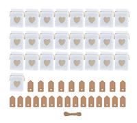 Pack of 51 Love Heart Surl Linen Bags Stylish Gift Packaging Bag Fashion Storage for Jewellery and Small Treasures