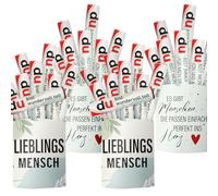 Pack of 52 Banderoles Stickers Favourite Person for Duplo Chocolate Bar Packaging Gift Stickers with Sayings for Duplo Bars 4 Packs Set for Best Friend Lovers Women Men (without Bars)