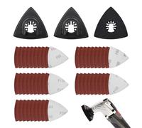 Pack of 53 sanding plates, multi-tool accessories, multifunctional tool accessories, sandpaper, multi-tool accessories, multi-tool accessories, adapter (80 mm)