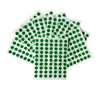 Pack of 560 Self Adhesive Green 8mm Round Labels - Stickers