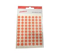 Pack of 560 Self Adhesive Orange 8mm Round Labels - Stickers