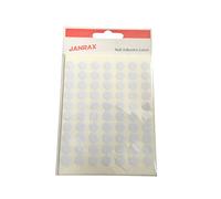 Pack of 560 Self Adhesive White 8mm Round Labels - Stickers