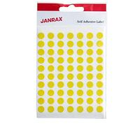 Pack of 560 Self Adhesive Yellow 8mm Round Labels - Stickers