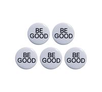 Pack of 5pcs Round Badges for Good Deeds Badge Pin Set for Backpack Hat and Notebook Decorations Be Good Pin Buttons