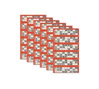 (Pack of 6) 1-600 Ticket Bingo Pad Book - 6 to View Bingo Flyers for Parties, Christmas, New Year - Fun Family Game for - Perfect for Events & Game Nights