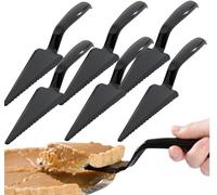 (Pack of 6) 10" Black Disposable Plastic Pie Server with Serrated Edge, Dessert Server for Pies, Cakes, and Quiches | Perfect for Weddings, Catering, Birthdays, and Events