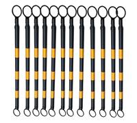 Pack of 6/12 Retractable Traffic Cone Bar from 4.1ft to 6.6ft, PCV Telescopic Safety Cones Bars for Parking Lots, Barricade for Road Construction Hazardous Area(Yellow and Black,12pcs)