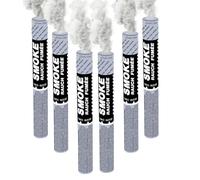 Pack of 6 ± 120 Seconds Red Hand Fumes - Wick Trigger - Coloured Hand Held Fumigos - Category F1 - Zenda Club® (White)
