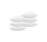 Lancashire Textiles Cushion Pads Generously Filled With Ethically Sourced Duck Feathers Encased In Pure Cambric Cotton Cover 6 Pack 18" x 18" (45cm) - 100% Downproof Cotton Cover - Made in UK