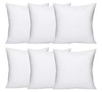 Lancashire Textiles 6 Pack 18" x 18” (45 x 45cm) Quality Microfibre Super Bounce Fibre Cushion Pads Made in Britain with Cotton Blend Casing & Our Luxury Hollowfibre Filling