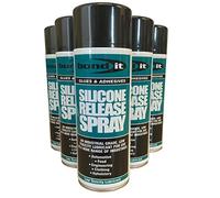 (PACK OF 6) 500ml Tin Bond It Silicone Spray - multi purpose lubricant and mould release spray