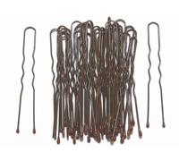 Pack of 6.5cm Brown Hair Pins Grips Waved U Pins Bobby Pins