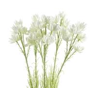 Pack of 6 60cm Artificial White Starflower Stems with Silk Flowers Pegdev White One Size