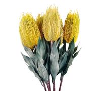 Pack of 6 75cm Artificial Yellow Banksia Stems for Floral Décor Pegdev Yellow One Size