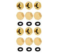 Pack of 6/8/12 Multipurpose Sturdy Brass 3/4Inch Female End Caps for Garden Hose Leak Prevention and Durability Garden Hose End Caps