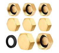 Pack of 6/8/12 Multipurpose Sturdy Brass 3/4Inch Female End Caps for Garden Hose Leak Prevention and Durability Industrial Pipe Sealing